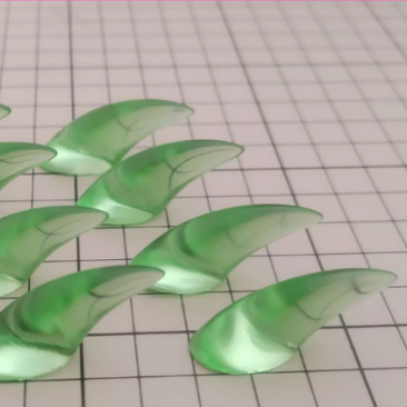 Fursuit animal-themed resin nails - Pack of 8