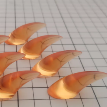 Fursuit animal-themed resin nails - Pack of 8