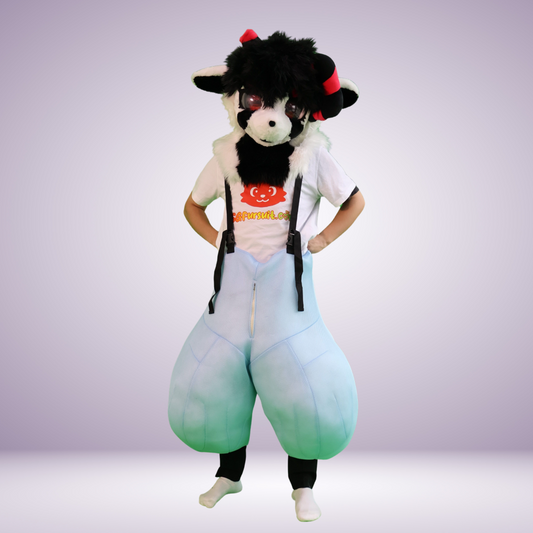 Furry Digitigrade Padding Pant w/ Suspenders