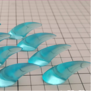 Fursuit animal-themed resin nails - Pack of 8